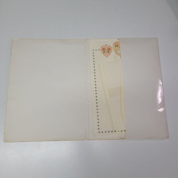 Current Blue Goose Cross Stitch Stationary Set Vintage Beige Granny - Picture 5 of 8